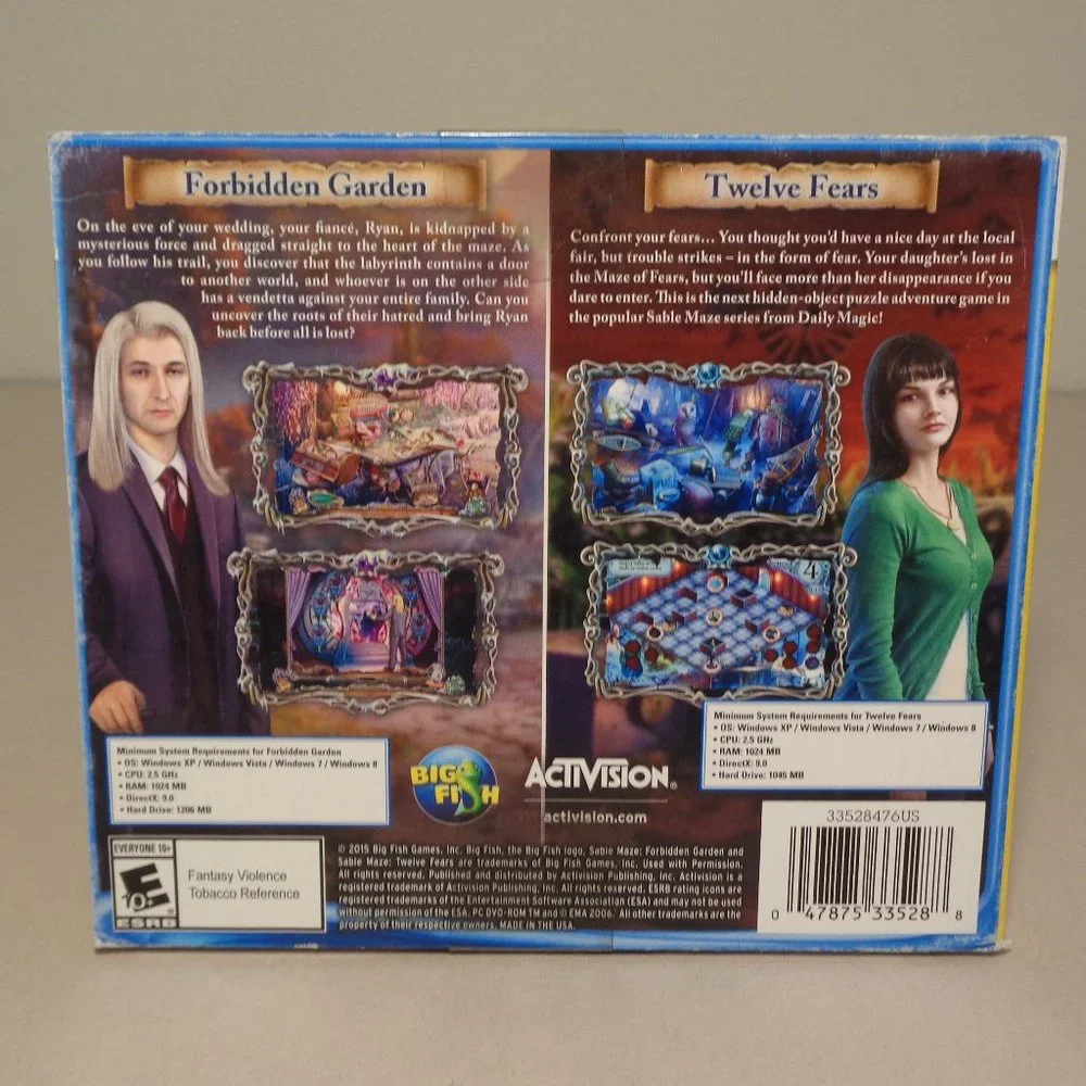 SABLE MAZE / 2 Game Pack New PC DVD-ROM Video Game